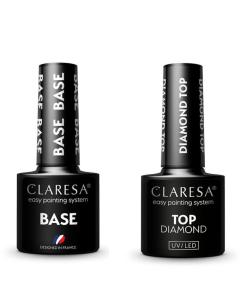 Claresa Diamond Topcoat No Wipe & Base 5ml