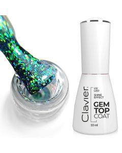 Clavier UV/LED Hybrid Gellak Luxury 10ml. Top Coat No Wipe Gem Emerald