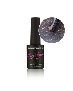 Cosmetics Zone Glam & Glow Hybride Topcoat No Wipe Glitter Multicolor 15ml.