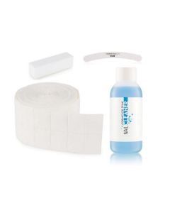 Cosmetics Zone Cleaner Celstofdeppers 2X500 stuks en Polijstblok en Vijl 150ml