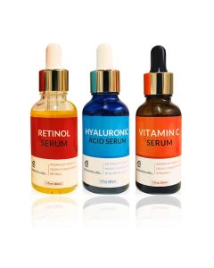 Dermarolling Serum Kit Compleet -Vitamine C, Retinol & Hyaluronzuur Serum