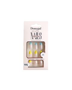 Donegal Decorated Artificial Nails Nepnagels Space Geel/Blauw 24st. - 3112