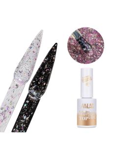 DRM Multi Glitter Topcoat VuittonLac #Zilver 5g.