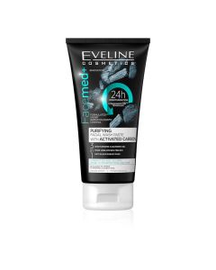 Eveline Cosmetics Facemed+ Purifying Facial Wash Paste With Activated Carbon 3in1 - 150ml.