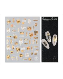 Modena Nails Nail Art Stickers Gold Glam #11