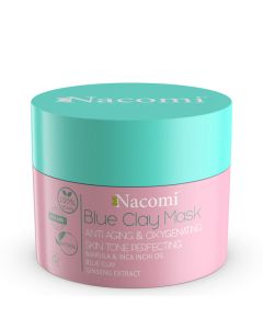 Nacomi Blue Clay Mask Anti-Aging Oxygenating Skin Tone Perfecting 50ml.