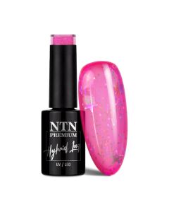 DRM NTN Premium UV/LED Gellak Impression Transparant Roze Met Glitter 5g. #255