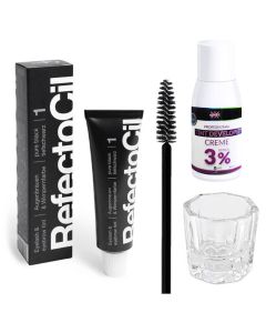 Refectocil Set Incl. Brush & Mengglas #1 Zwart