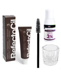 Refectocil Set Incl. Brush & Mengglas #3 Natuurlijk Bruin