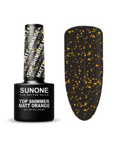 SUNONE UV/LED Top Shimmer Matt Orange 5ml.