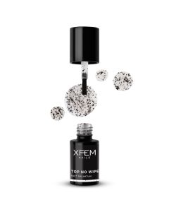 XFEM UV/LED Hybrid Gellak Topcoat No Wipe Matt Dalmatian 6ml.