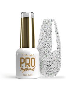 Clavier Pro Hybrid Gellak Bijou Bright Zilver Glitter - 02