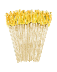 Clavier Wimper en Wenkbrauw Spiraalborstels Gold 50 stuks