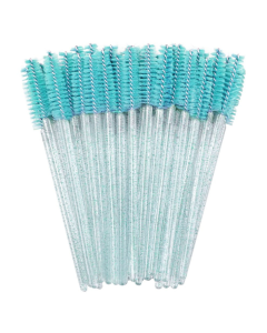 Clavier Wimper en Wenkbrauw Spiraalborstels Turquoise 50 stuks