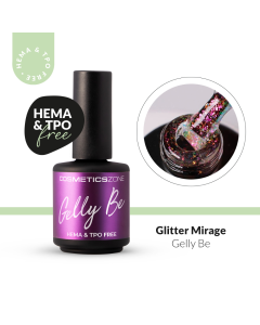 Cosmetics Zone Hypoallergene Gel Base UV/LED Gelly BE Glitter Mirage 15ml
