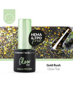 Cosmetics Zone Hypoallergene UV/LED Gellak Top Coat Glow Gold Rush 7ml