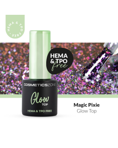 Cosmetics Zone Hypoallergene UV/LED Gellak Top Coat Glow Magic Pixie 7ml