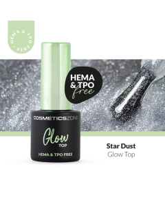 Cosmetics Zone Hypoallergene UV/LED Gellak Top Coat Glow Star Dust 7ml