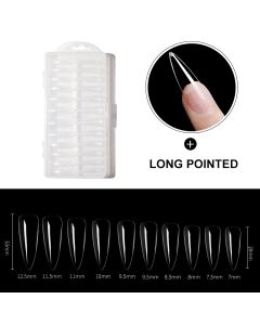Dermarolling Nageltips Long Pointed 10 maten - 240 stuks