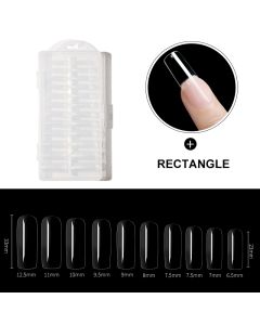 Dermarolling Nageltips Rectangle 10 maten - 240 stuks