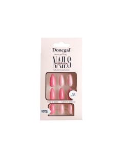 Donegal Decorated Artificial Nails Nepnagels Nude/Framboos 24st. - 3114