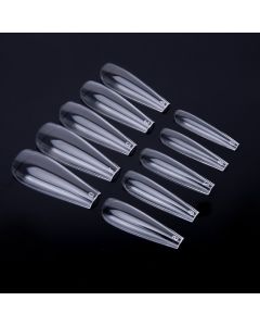 DRM Nageltips Ballerina Clear - 11 maten 500 stuks