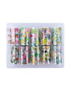 DRM Transferfolie Nageldecoratie Box Groen Fruit
