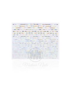 Modena Nails Nagelsticker Strips - Silver Holo 07