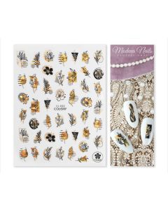 Modena Nails Nail Art Stickers Gold Glam #03