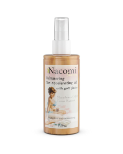 Nacomi Tan accelerating oil with gold flakes 150ml.