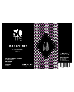 NailPerfect UPVOTED Soak Off Tips Medium Coffin
