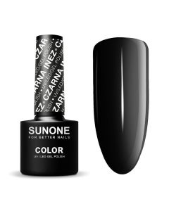 SUNONE UV/LED Hybride Gel Zwarte Nagellak 5ml. - Inez