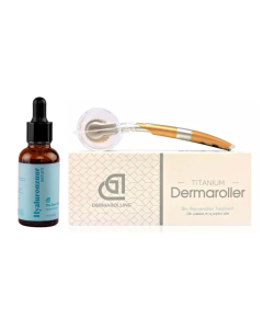 Titanium Dermaroller 1.0mm en Dermarolling Hyaluronzuur Serum 30ml