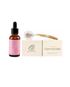 Titanium Dermaroller 1.0mm en Dermarolling Retinol Serum 30ml