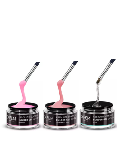 XFEM UV/LED Builder Gel - Cover Milky Pink, Cover Desert Rose & Cover Clear 15ml