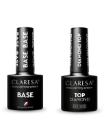 Claresa Diamond Topcoat No Wipe & Base 5ml