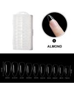 Dermarolling Nageltips Almond 10 maten - 240 stuks