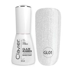 Clavier Luxury Glaze Rubber Basecoat 10ml. - GL01 Frosed