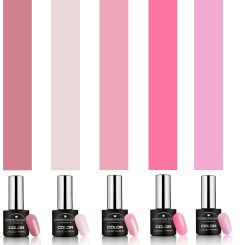 Cosmetics Zone Gellak Set 5 kleuren Roze