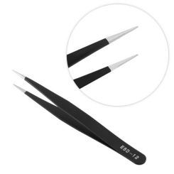 Dermarolling Black Tweezer - Wimperpincet ESD #12