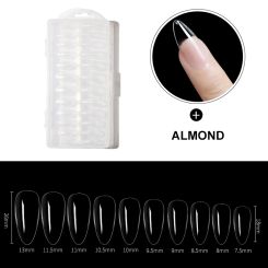 Dermarolling Nageltips Almond 10 maten - 240 stuks