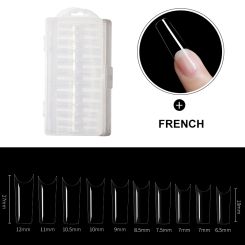 Dermarolling Nageltips French 10 maten - 240 stuks