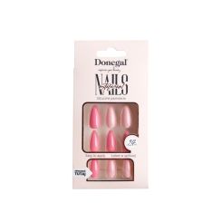 Donegal Decorated Artificial Nails Nepnagels Nude/Framboos 24st. - 3114