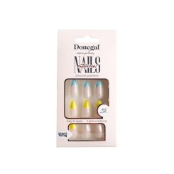Donegal Decorated Artificial Nails Nepnagels Space Geel/Blauw 24st. - 3112