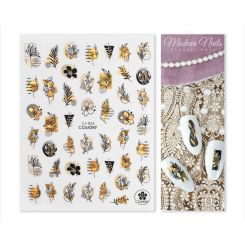 Modena Nails Nail Art Stickers Gold Glam #03