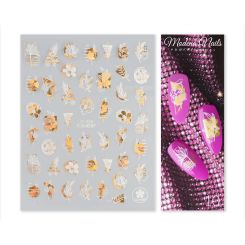 Modena Nails Nail Art Stickers Gold Glam #10