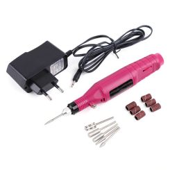 Dermarolling Handheld Nagelfrees Roze incl. opzetstukken