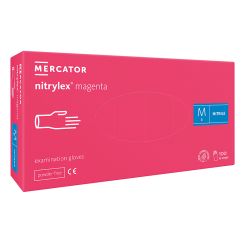 SUNONE Poedervrije Nitril Handschoenen Magenta Maat M