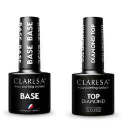 Claresa Diamond Topcoat No Wipe & Base 5ml