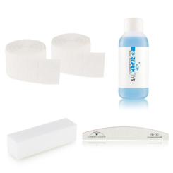 Cosmetics Zone Cleaner Basisset: Stofvrije Depper, Nail Cleaner, Nagelvijl & Polijstblok